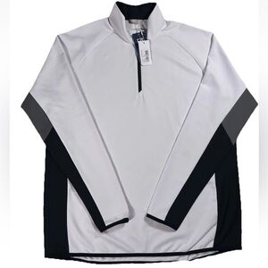 Cutter & Buck CB DryTec 50+ 1/4 Zip Pullover Mens XL NWT White Black Golf